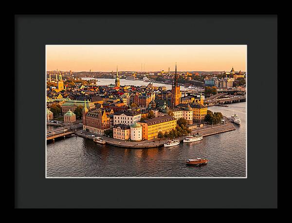Stockholm Skyline At Golden Hour