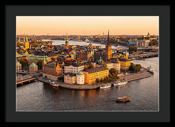 Stockholm Skyline At Golden Hour