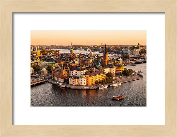 Stockholm Skyline At Golden Hour