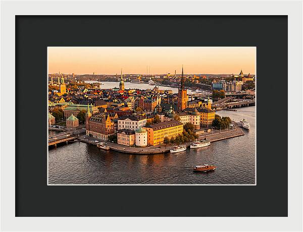 Stockholm Skyline At Golden Hour