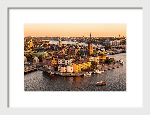 Stockholm Skyline At Golden Hour