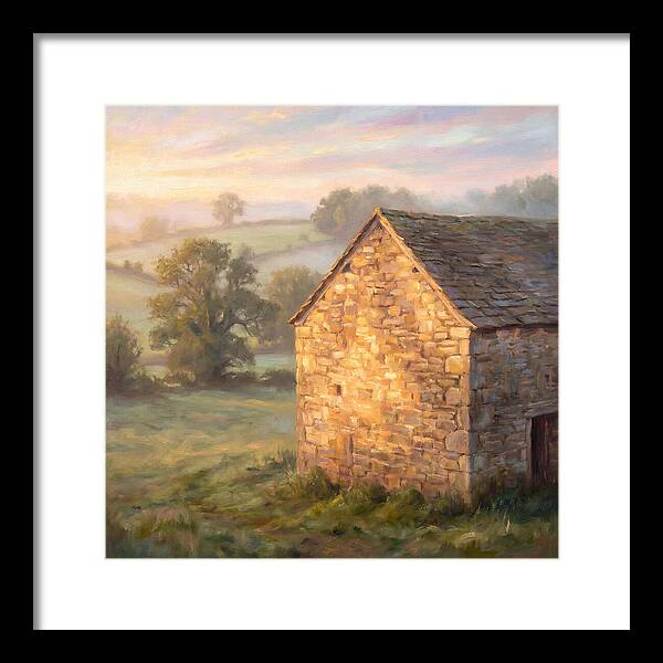 Stone Barn At Dawn