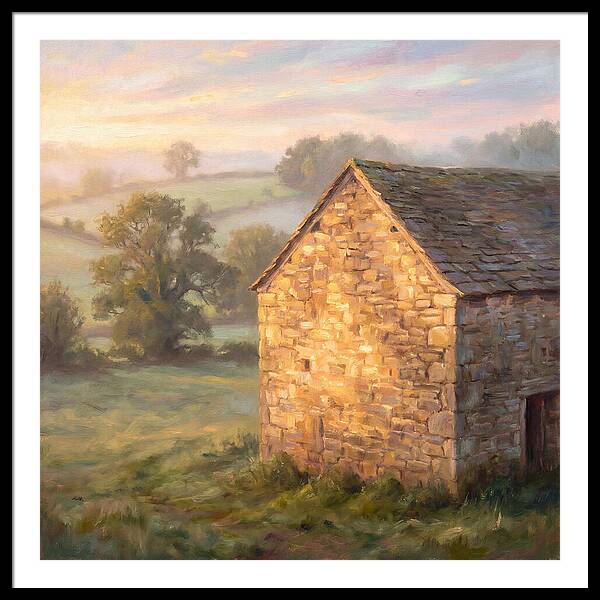 Stone Barn At Dawn