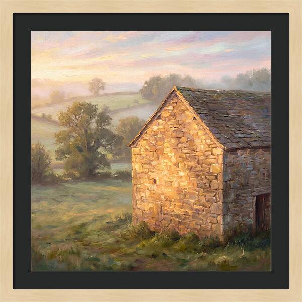 Stone Barn At Dawn