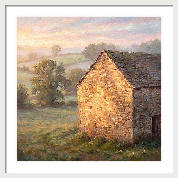 Stone Barn At Dawn