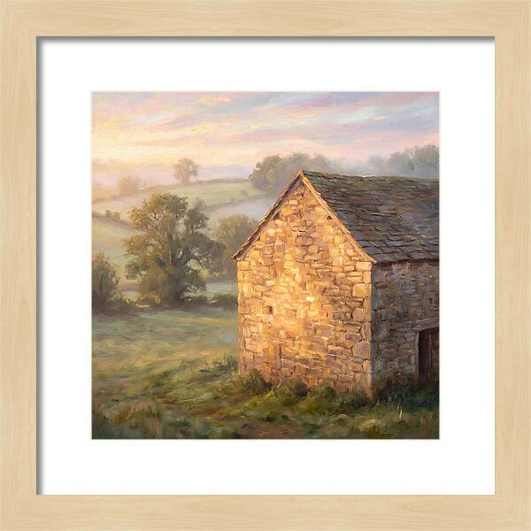 Stone Barn At Dawn