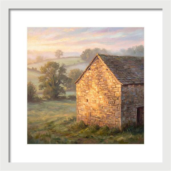 Stone Barn At Dawn
