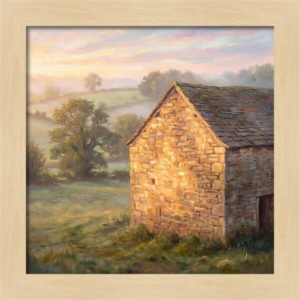 Stone Barn At Dawn
