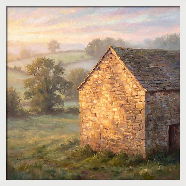 Stone Barn At Dawn