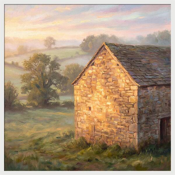 Stone Barn At Dawn