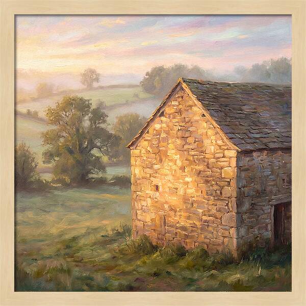 Stone Barn At Dawn