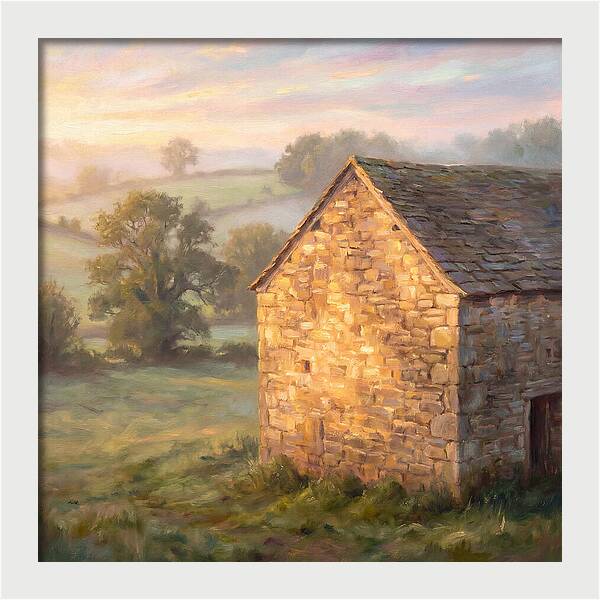 Stone Barn At Dawn