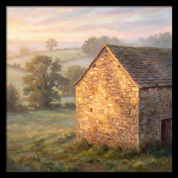 Stone Barn At Dawn