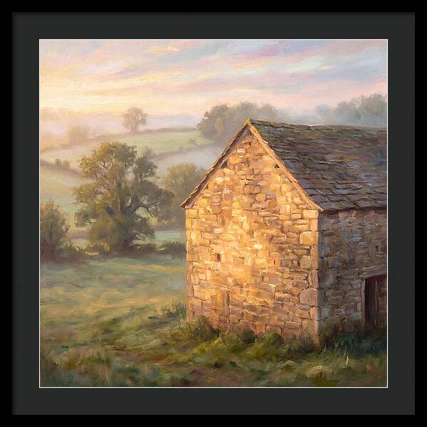 Stone Barn At Dawn