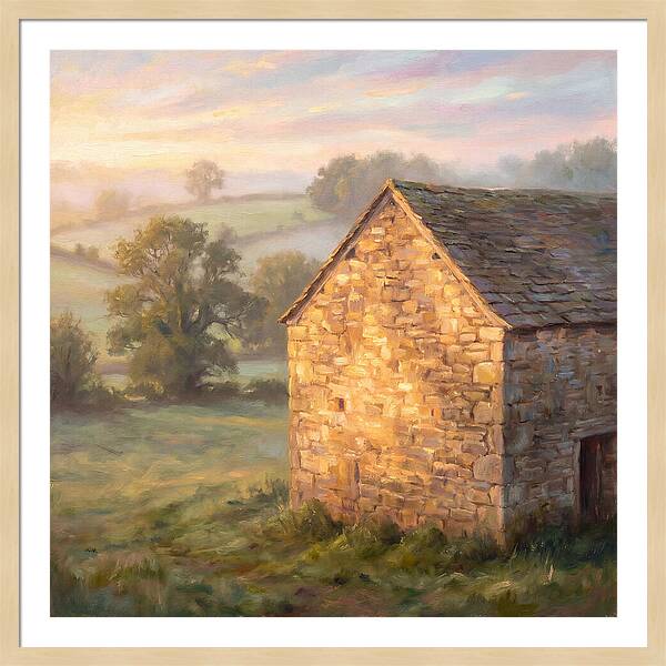 Stone Barn At Dawn