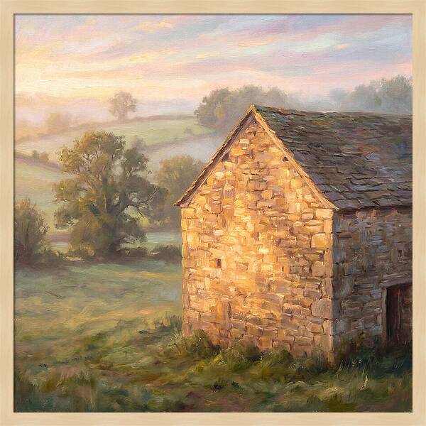 Stone Barn At Dawn
