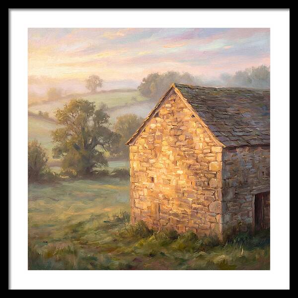 Stone Barn At Dawn