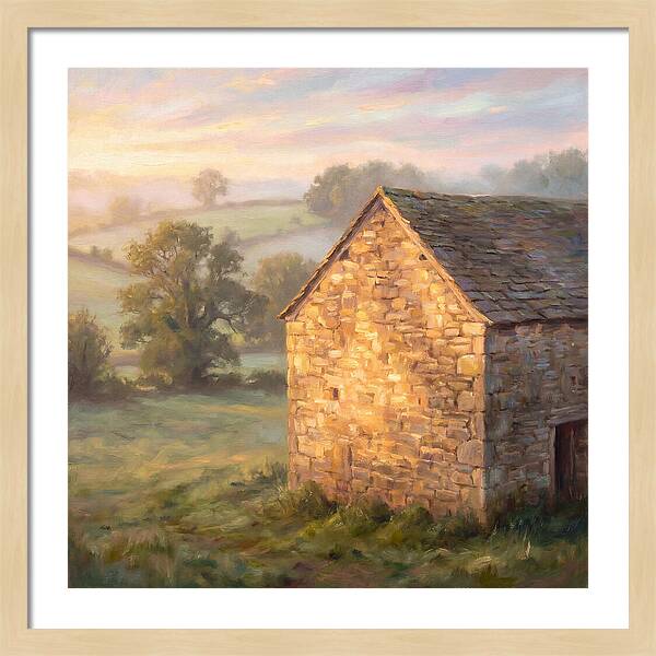 Stone Barn At Dawn