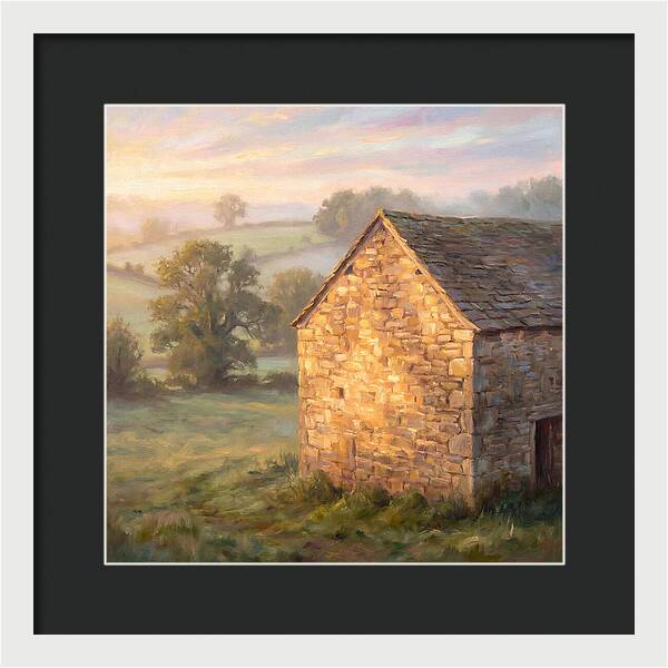 Stone Barn At Dawn