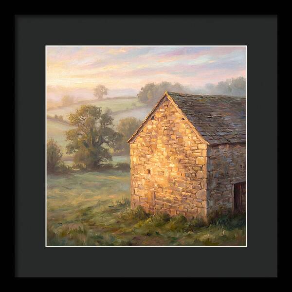 Stone Barn At Dawn
