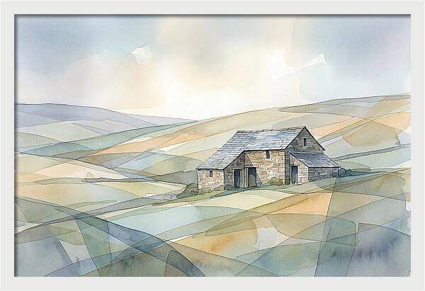 Stone Barn On A Hillside
