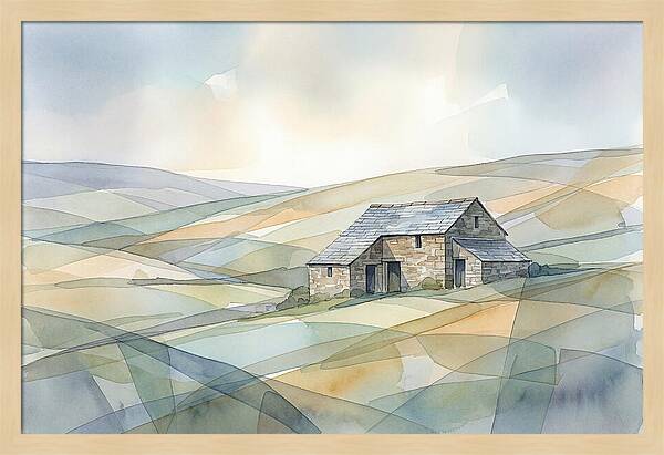Stone Barn On A Hillside