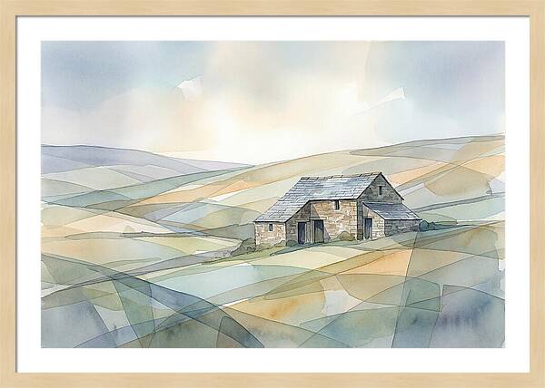 Stone Barn On A Hillside