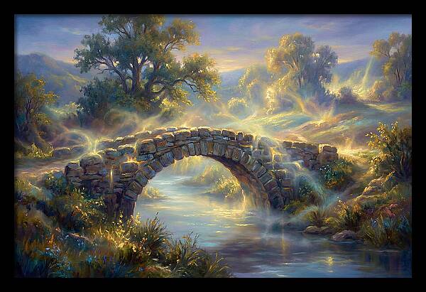 Stone Bridge At Dusk