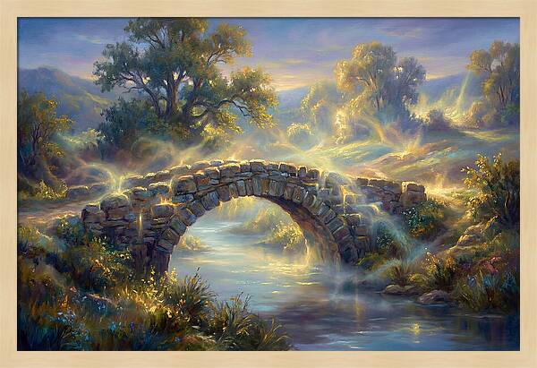 Stone Bridge At Dusk