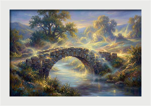 Stone Bridge At Dusk