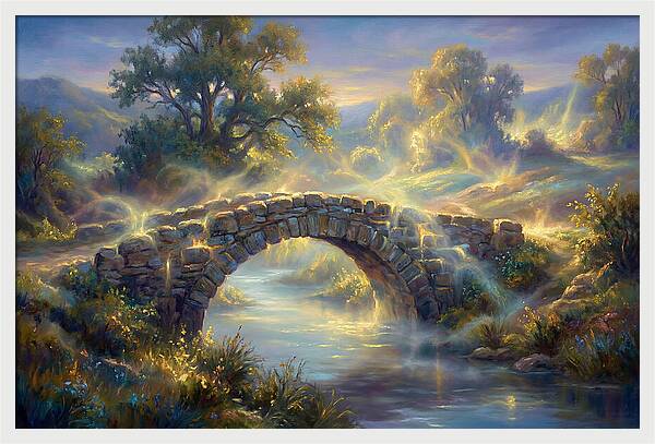 Stone Bridge At Dusk