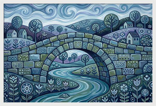 Stone Bridge Over Serene Waters