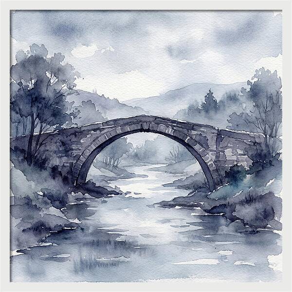 Stone Bridge Over Tranquil Waters