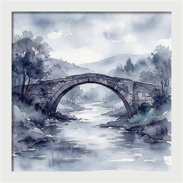 Stone Bridge Over Tranquil Waters