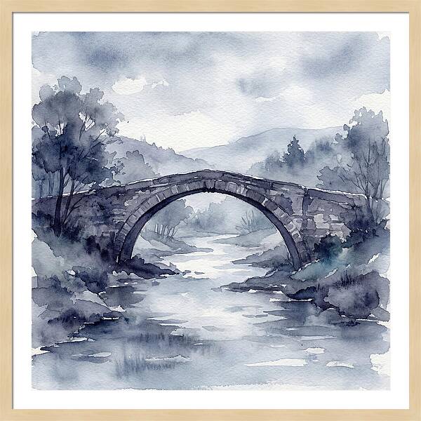 Stone Bridge Over Tranquil Waters