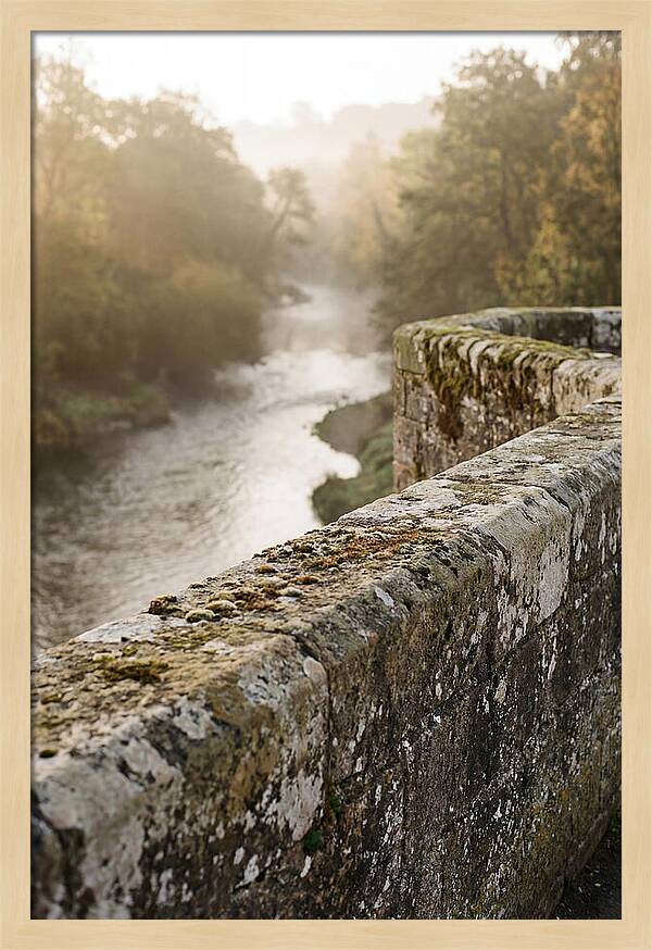 Stone Bridge Parapet At Dawn