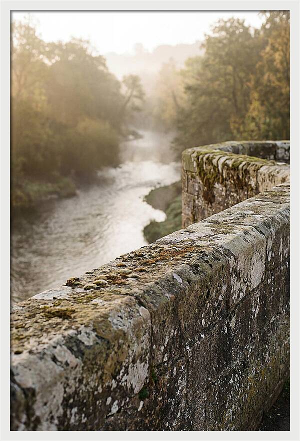 Stone Bridge Parapet At Dawn