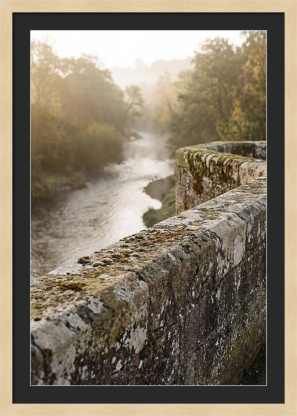 Stone Bridge Parapet At Dawn