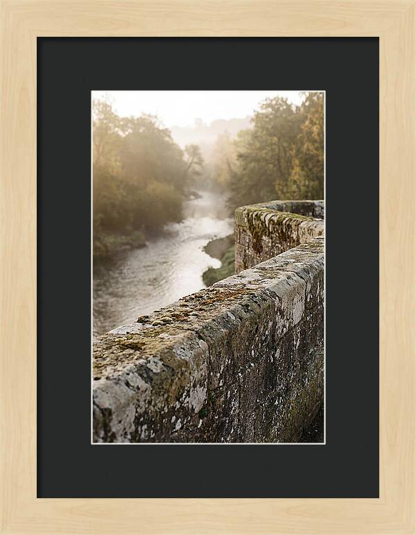 Stone Bridge Parapet At Dawn