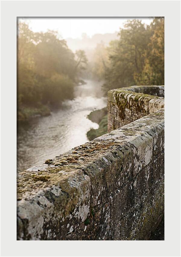 Stone Bridge Parapet At Dawn