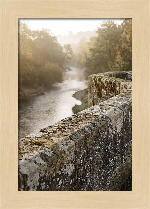 Stone Bridge Parapet At Dawn