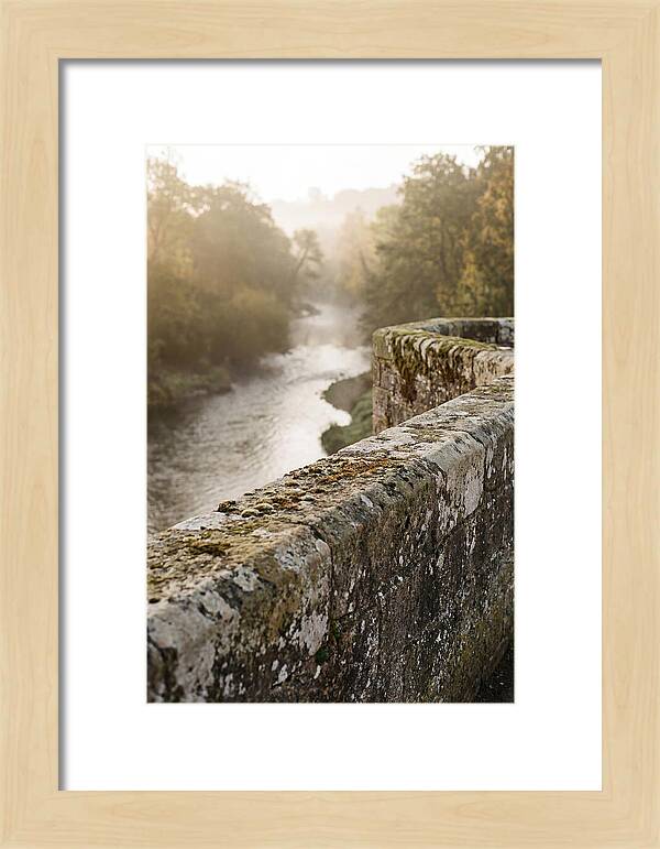 Stone Bridge Parapet At Dawn