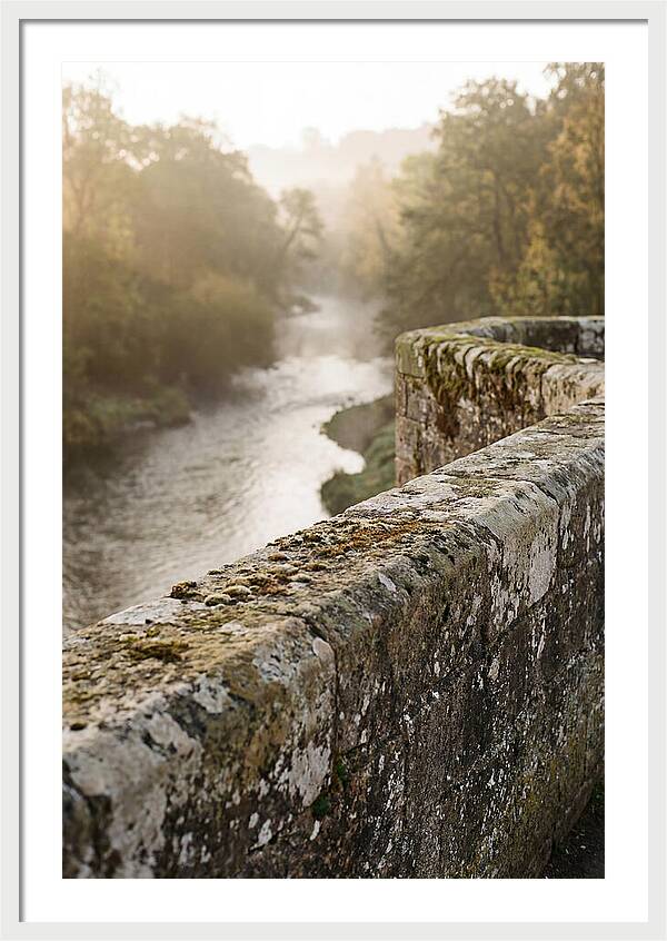 Stone Bridge Parapet At Dawn