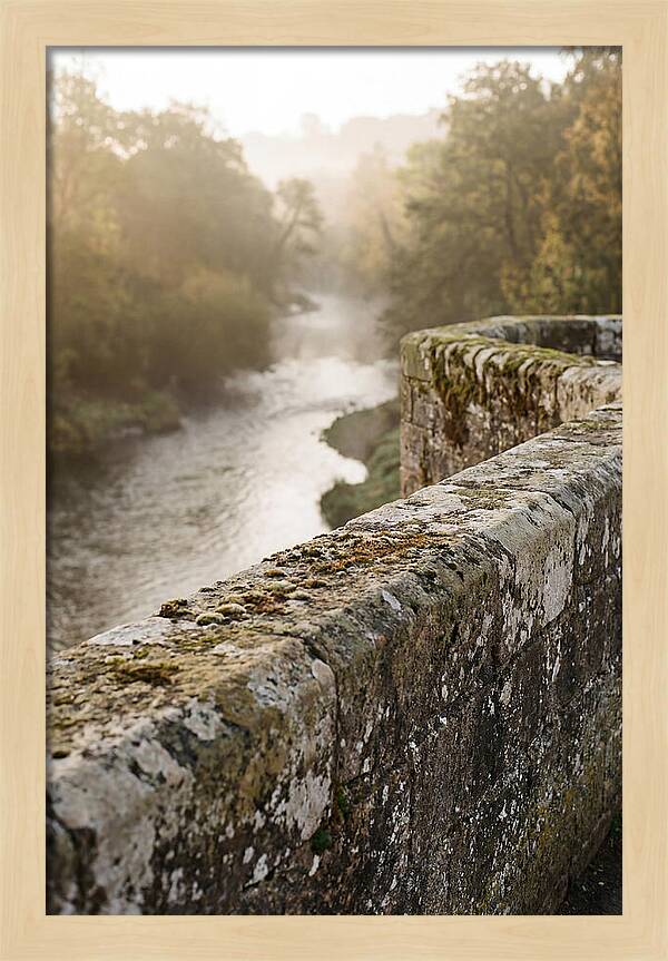 Stone Bridge Parapet At Dawn