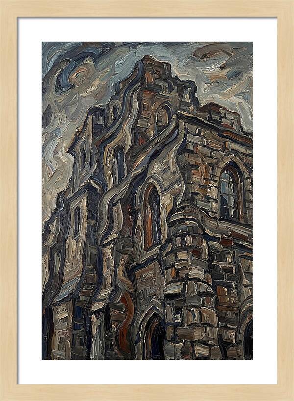 Stone Building In Expressionist Style