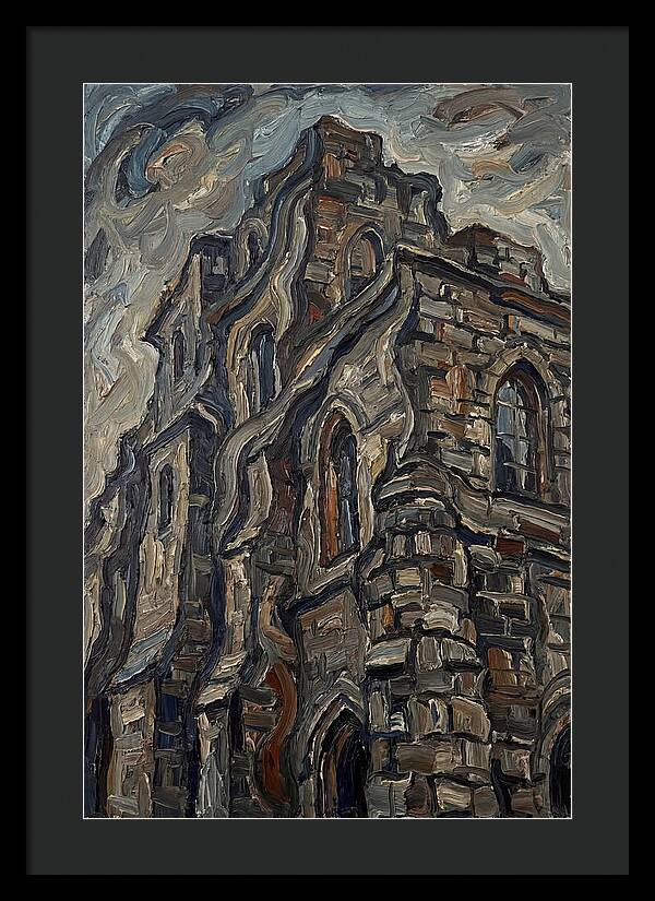 Stone Building In Expressionist Style