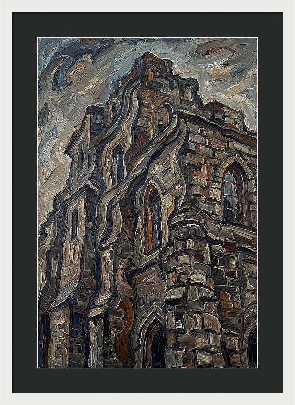 Stone Building In Expressionist Style