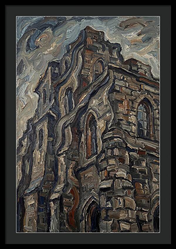 Stone Building In Expressionist Style