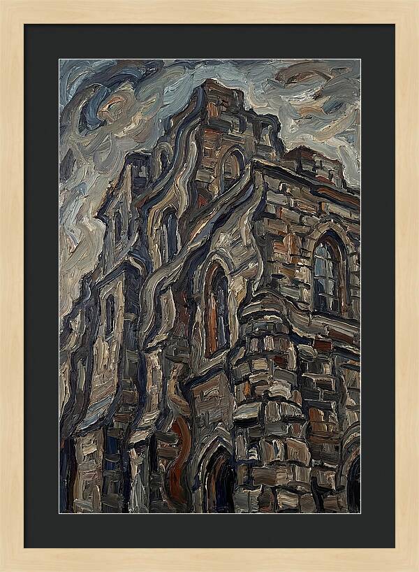 Stone Building In Expressionist Style