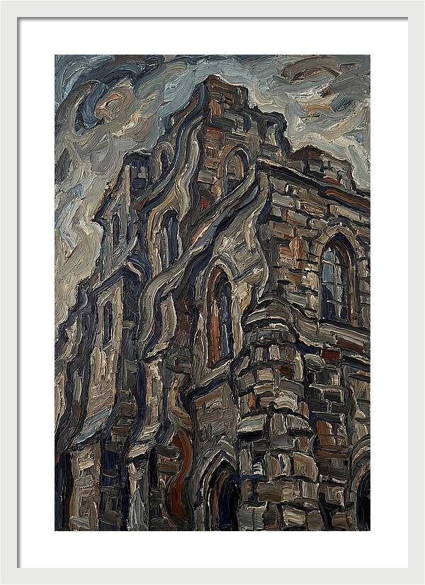 Stone Building In Expressionist Style